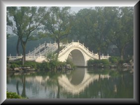 Bridge across the lake, Guilin, 2006