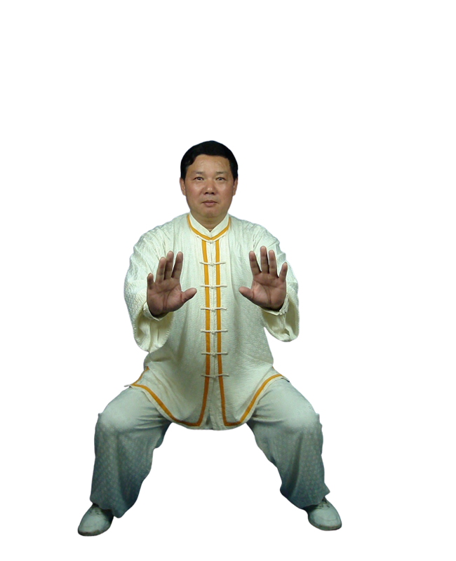 Prof. Liu showing Wudang Qigong 02 Push Mountain